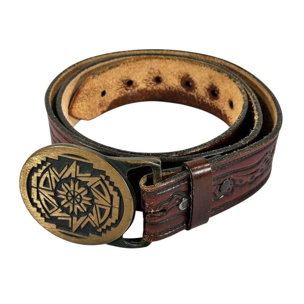 Vintage Levi's 2235 Leather Belt Sz 40 Made USA Full Grain Steerhide Western